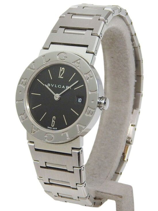 Bvlgari Stainless Steel Silver Kuo Analog Display Black Dial Watch main image 8